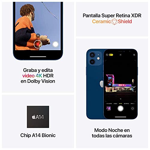 Apple iPhone 12 Mini, 64GB, Azul (Reacondicionado)