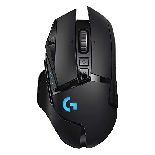 Logitech G502 LIGHTSPEED Mouse Gaming Inalámbrico, HERO 25K, 25,600 DPI, RGB, Peso Reducido, 11 Botones Programables, Batería Larga Duración, POWERPLAY-compatibile, PC, Negro
