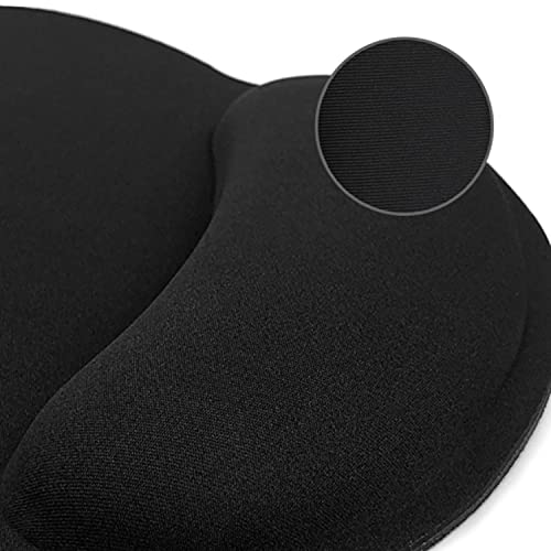 UCMDA Mouse Pad - Alfombrilla para Mouse Ergonomico, Tapete para Mouse, Alfombrilla de Ratón Base de Goma no Deslizante - Negro