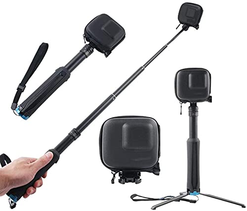 Nasjac Estuche para GoPro Hero 11/10/9/8/7/6/5/4/3/2/1, Funda Proteccion Portátil para Cámaras de Acción, Impermeable, A Prueba de Golpes y al Polvo, con Doble Cremallera, para Viajes Almacenamiento