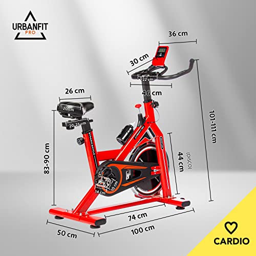 Bicicleta Spinning Estática UrbanFit Pro de 18 Kg – Profesional Indoor