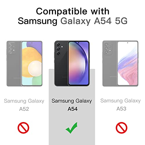 JETech Funda Fina para Samsung Galaxy A54 5G 6.4 Pulgadas, Carcasa Delgada Suave TPU con Acabado Mate, Antigolpes (Negro)