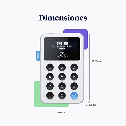 Zettle by Paypal Lector de Tarjetas de Crédito/Débito, Bluetooth, color Blanco