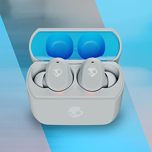SKULLCANDY Mod Auriculares intrauditivos inalámbricos Bluetooth/compatibilidad iPhone y Android / 34 Horas de Audio/Ideal para Gimnasio y música/clasificación IP55 / micrófono Integrado - Gris