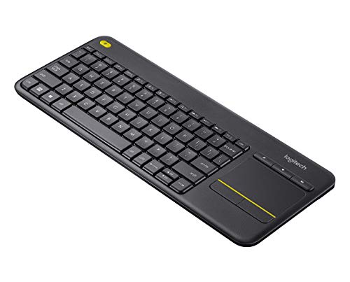 Logitech K400 Plus - Teclado táctil inalámbrico con Panel táctil Integrado para televisores conectados a Internet (Reacondicionado)