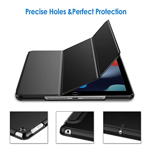 JETech Funda Compatible con iPad 9/8 / 7 (10,2 Pulgadas, 2021/2020 / 2019 Modelo, 9.ª/ 8.ª/ 7.ª Generación), Carcasa con Auto-Sueño/Estela, Negro