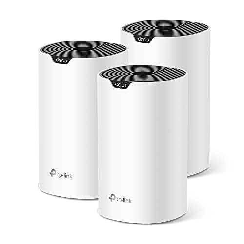 TP-Link Deco WiFi Mesh, Sistema WiFi de Malla para Todo el Hogar, AC1900, hasta 1300Mbps en 5GHz, 3*Gigabit, Compatible con Todos los Deco, Deco S7(3-Pack)