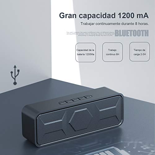 Altavoz Inalambrico Bocina 5.0 Bluetooth Portatil Con Radio USB