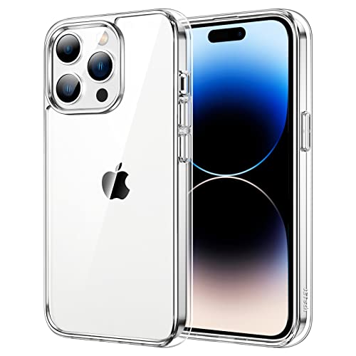JETech Funda para iPhone 14 Pro 6,1 Pulgadas, Anti-Amarillo Antigolpes Carcasa, Antiarañazos Respaldo Transparente (Transparente)