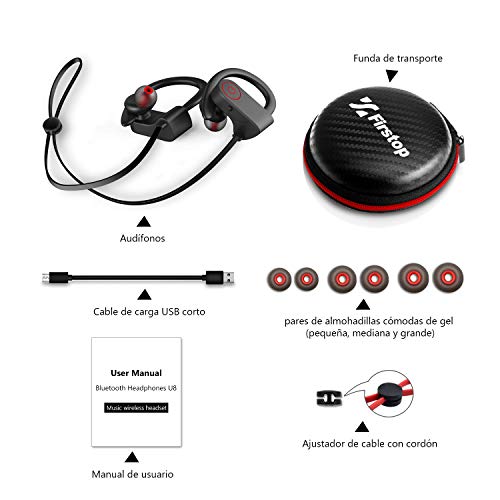 Auriculares Bluetooth 4.1 Cascos Inalámbricos Deportivos Manos Libres  Micrófono