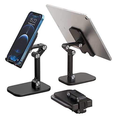 Hisemy Soporte para Celular，Soporte Celular de Altura y ángulo Ajustables，Soporte Celular Plegable Compatible con Dispositivos de 3,5 a 12"