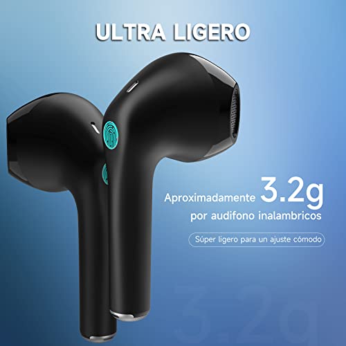 1 Hora Audífonos Inalámbricos, Audífonos Bluetooth 5.1 Auriculares con Microfono, Audifonos Inalambricos Compatible para iPhone Samsung Huawei Xiaomi Laptop para Correr Escuchar Música Videos
