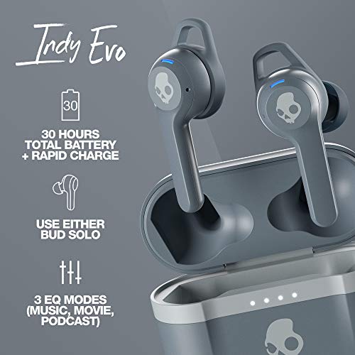 SKULLCANDY Audifonos Inalámbrico Indy EVO True Wireless IN-Ear IN Ear, Color Gris Frío
