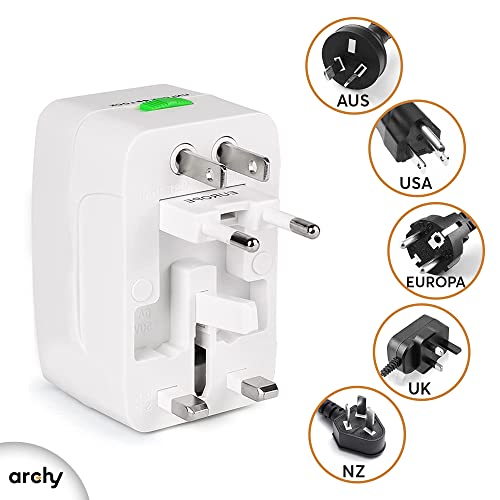 Adaptador de corriente universal mundial europeo UE enchufe adaptador Japón  China americano universal Reino Unido US AU a la UE AC Travel adaptadores