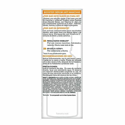 Garnier Skin Active Express Aclara Serum Anti Manchas con Vitamina C - 1 x 30 ml