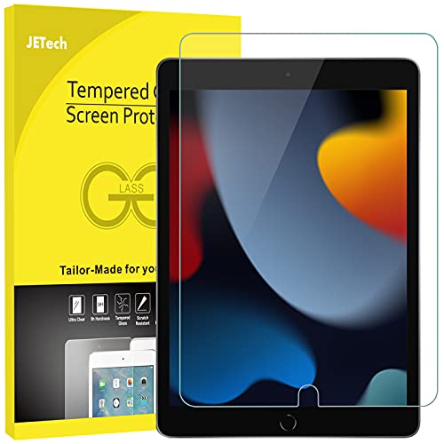 JETech Protector de Pantalla para iPad 9/8/7 (10,2 Pulgadas, 2021/2020/2019 Modelo, 9ª/8ª/7ª Generación), Mica de Cristal Vidrio Templado, 1 Unidades