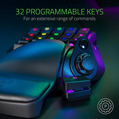 Razer Orbweaver Chroma Gaming Keypad RF inalámbrico Teclado, Tartarus Pro - Interruptores ópticos, Negro clásico (Reacondicionado)