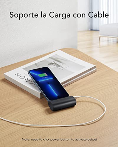 Mini Power Bank Portátil PD 20W para iPhone con Cable Integrado,Batería Portátil Inalámbrico Carga Rápida Banco de Energía 5000 mAh Compatible con iPhone 11 Pro/XS/XS MAX/XR para Día De San Valentín