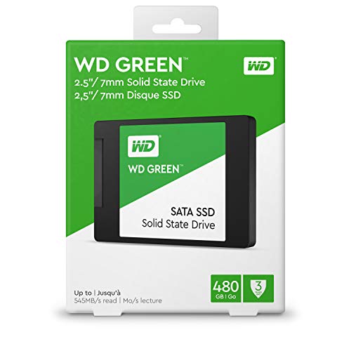 Western Digital WDS480G2G0A Disco SSD Interno, SATA III, 480 GB, 2.5", Color Negro