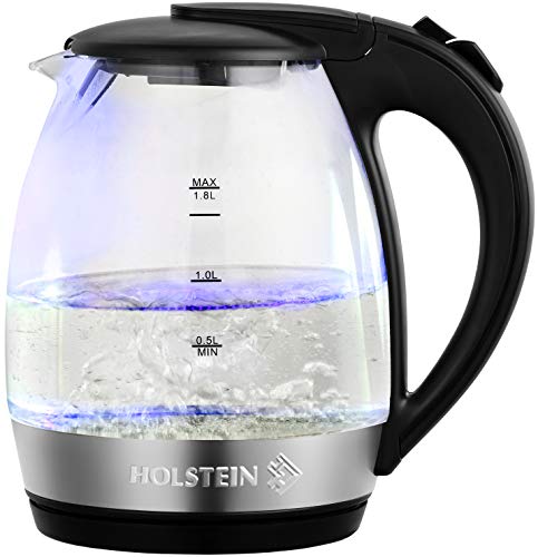 Holstein HH-09101013B Tetera Eléctrica con Base Led, 1.8 L