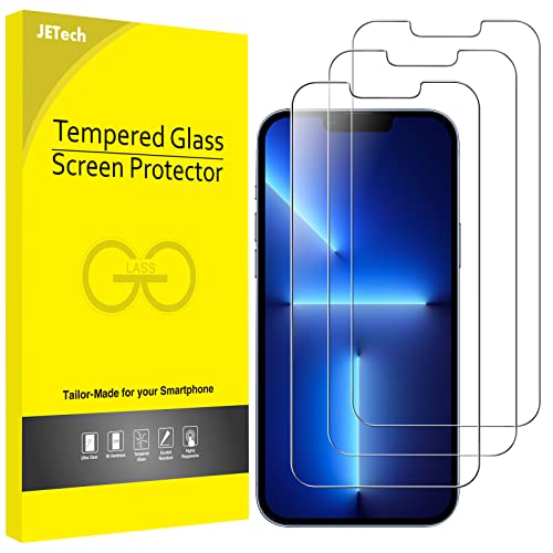 JETech Protector de Pantalla para iPhone 13/13 Pro 6,1 Pulgadas, Mica de Cristal Vidrio Templado, 3 Unidades