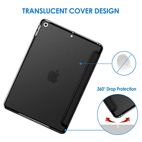 JETech Funda Compatible con iPad 9/8 / 7 (10,2 Pulgadas, 2021/2020 / 2019 Modelo, 9.ª/ 8.ª/ 7.ª Generación), Carcasa con Auto-Sueño/Estela, Negro