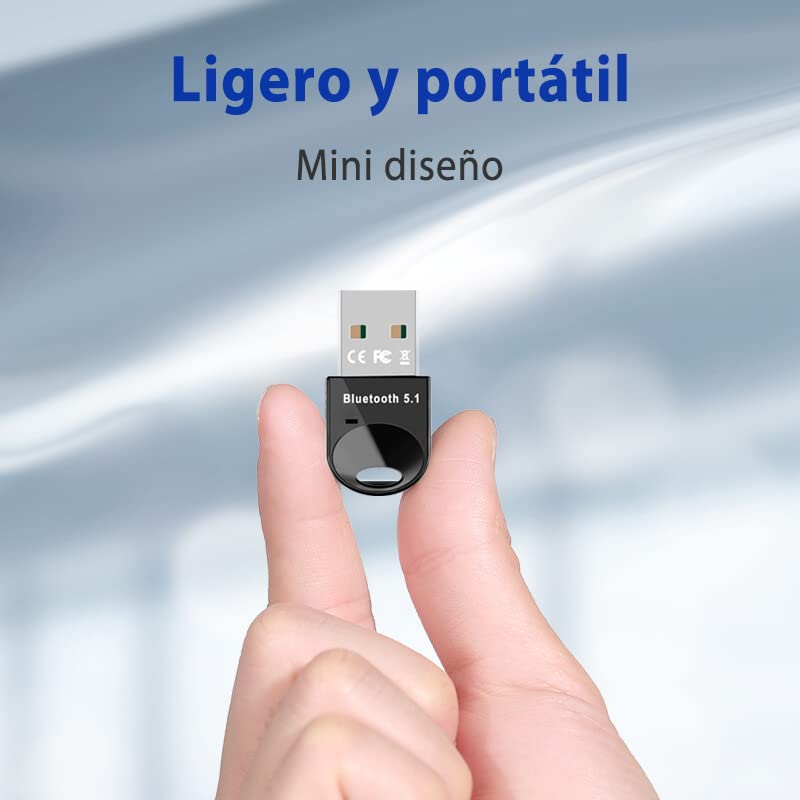 atolla Bluetooth USB Adaptador, Dongle Mini Inalámbrico Receptor Bluetooth 5.1, Adaptador Bluetooth para PC, Mouse, Teclado, Bocina, Impresora, Audífonos, Compatible con Windows 11/10/8.1/8/7