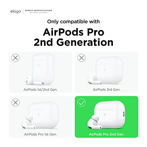 elago Funda Ice Cream Compatible con Apple AirPods Pro 2 - Compatible con Case AirPods Pro 2ª Generación, Mosquetón Incluido, Soporta Carga Inalámbrica, Carcasa Estuche Protección Completa (Menta)