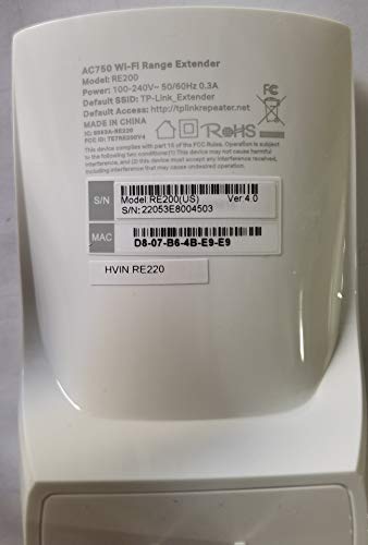 TP-Link RE200 Extensor de Rango de Repetidor WiFi de Banda Dual Universal, 3 Antenas, Puerto Fast Ethernet, AC750, Modo AP Compatible