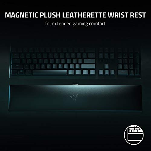 Razer Huntsman V2 Teclado analógico para videojuegos interruptores ópticos analógicos Razer - Iluminación Chroma RGB - Reposamuñecas magnético de felpa - Teclas multimedia dedicadas y esfera - Negro clásico (Reacondicionado)