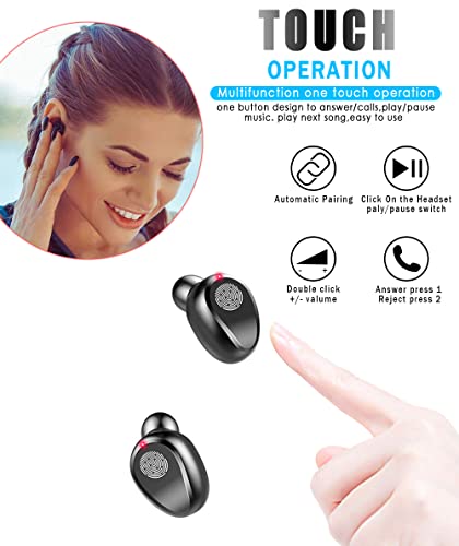 Auricular Bluetooth para teléfono celular, Auricular inalámbrico Bluetooth  V5.1 con micrófono con cancelación de ruido Cvc 8.0 para
