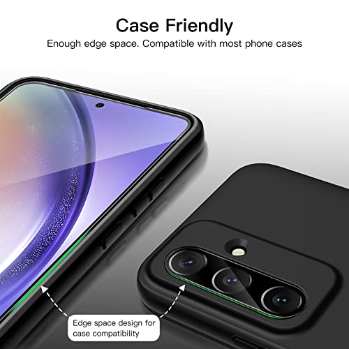 JETech Protector de Pantalla para Samsung Galaxy A54 5G 6.4 Pulgadas y Protector Lente Cámara, Mica Cristal Vidrio Templado, HD Transparente, 2 Paquetes Cada Uno