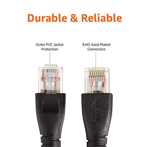 Amazon Basics - Cable de conexión Ethernet RJ45 Cat-6, 3 metros, color negro
