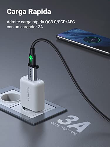 UGREEN Adaptador USB 3.0 a USB C, USB 3.1 Tipo C a USB 3.0 Tipo A Hembra a Macho Compatible con SanDisk Extreme 900, Seagate Innov8, Google Pixel, iPad Pro 2018, Pixel 2 C XL, Lumia 950, Nexus 5X 6P