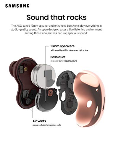 SAMSUNG Galaxy Buds Live True - Funda de Carga inalámbrica con cancelación Activa de Ruido, Color Negro místico