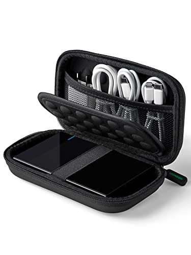 UGREEN Organizador Portátil, Bolsa para Disco Duro 2.5" Accesorios Electrónicos con Doble Capa Acolchada, Estuche para Viaje para Disco Duro Externo 2.5", Cables USB, Auriculares, Cargadores, Tarjetas