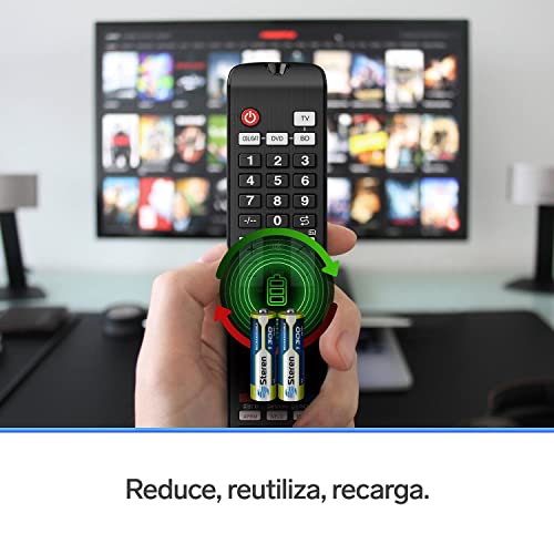 STEREN Bat-NM-AAA Paquete de 4 Pilas Recargables AAA composición química de NiMH con Capacidad de 600 mAh a 1,2 Volts de Corriente Continua