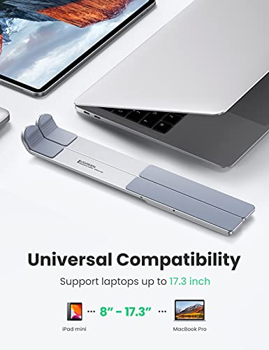 UGREEN Soporte para Laptop, Aluminum Soporte Portátil, Plegable y 5 Altura Ajustable Laptop Soporte de Ventilado con Altura Ergonómica para Portátiles y Tabletas de 8-17.3pulgadas