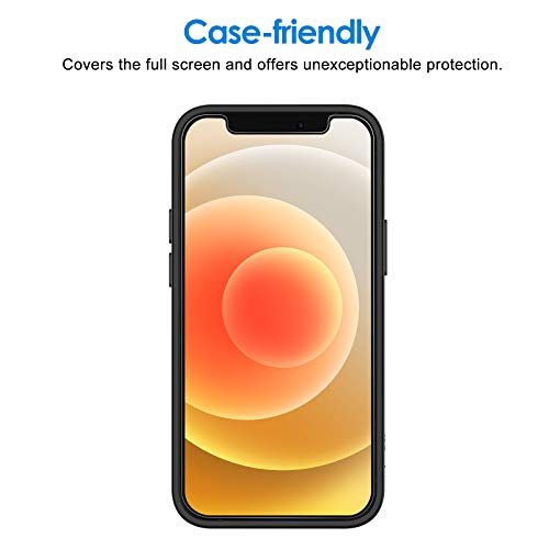 JETech Protector de Pantalla para iPhone 12 y iPhone 12 Pro 6,1 Pulgadas, Mica de Cristal Vidrio Templado, 3 Unidades