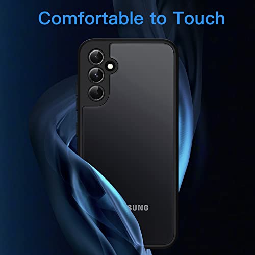 JETech Funda Mate para Samsung Galaxy A54 5G 6,4 Pulgadas, Carcasa Fina Trasera Translúcida Esmerilada, Antihuellas (Negro)