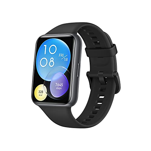 HUAWEI Watch Fit Reloj Inteligente, Pantalla AMOLED Bluetooth, Correa de Silicona, Negro