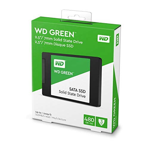 Western Digital WDS480G2G0A Disco SSD Interno, SATA III, 480 GB, 2.5", Color Negro