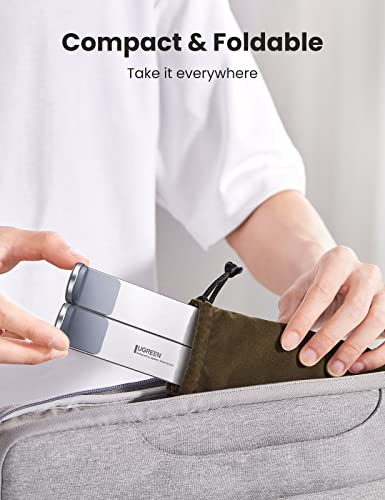 UGREEN Soporte para Laptop, Aluminum Soporte Portátil, Plegable y 5 Altura Ajustable Laptop Soporte de Ventilado con Altura Ergonómica para Portátiles y Tabletas de 8-17.3pulgadas