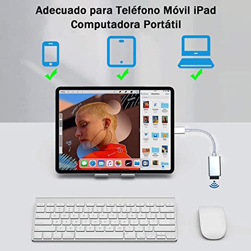 Adaptador USB C a Jack 3,5 mm, Cable USB tipo C a Audio 3,5 mm Chipset DAC  USB C HiFi Audio Headphone Adaptador para Huawei Mate 20, Samsung Galaxy