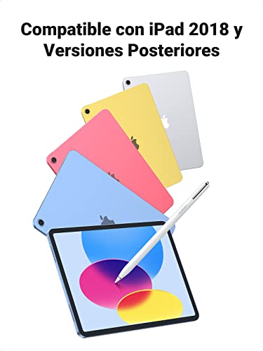 UGREEN Pencil iPad, Pluma Lápiz para iPad con Enlace Magnética, Stylus Universal 1ª y 2ª Generación, Sensible a la Inclinación, Compatible con iPad 2018-2022, como iPad Pro, iPad, iPad Air, iPad Mini