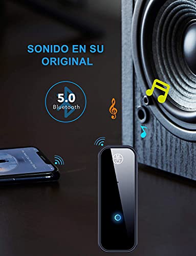 Receptor Bluetooth USB para coche, kit de coche de transmisión de música,  adaptador de audio inalámbrico portátil de 0.138 in cable auxiliar