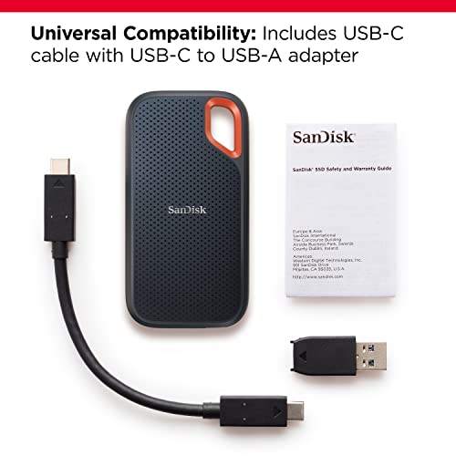 SanDisk SDSSDE61-1T00-G25 - Unidad de Estado sólido Externa de 1 TB de 1050 MB/s - USB-C, USB 3.2 Gen 2