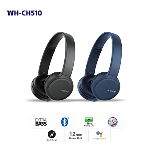 Sony WH-CH510 - Audífonos inalámbricos de Diadema, Negro, Una Talla