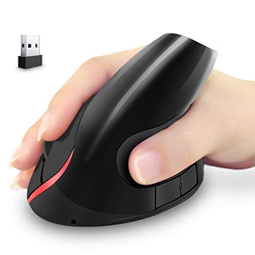 Mouse Ergonomico con Cable Negro