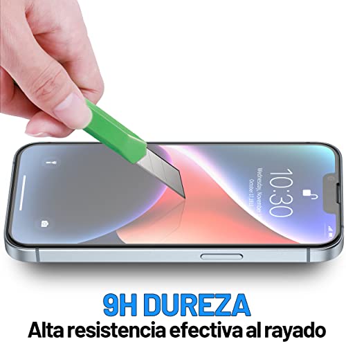 Jasinber 3-Pack Mica de Vidrio Cristal Templado Compatible con iPhone 14 y iPhone 13/13 Pro 6.1 Pulgadas